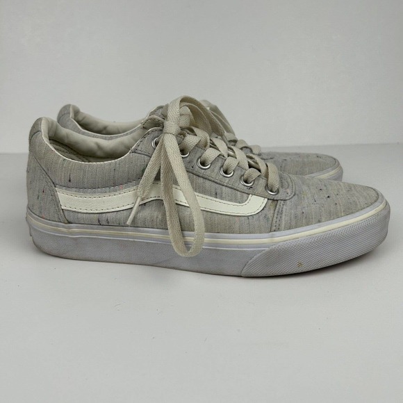 Vans Shoes Womens 7.5 Off The Wall Old Skool Sneaker 500714 Gray Canvas Lace Up - Picture 3 of 12